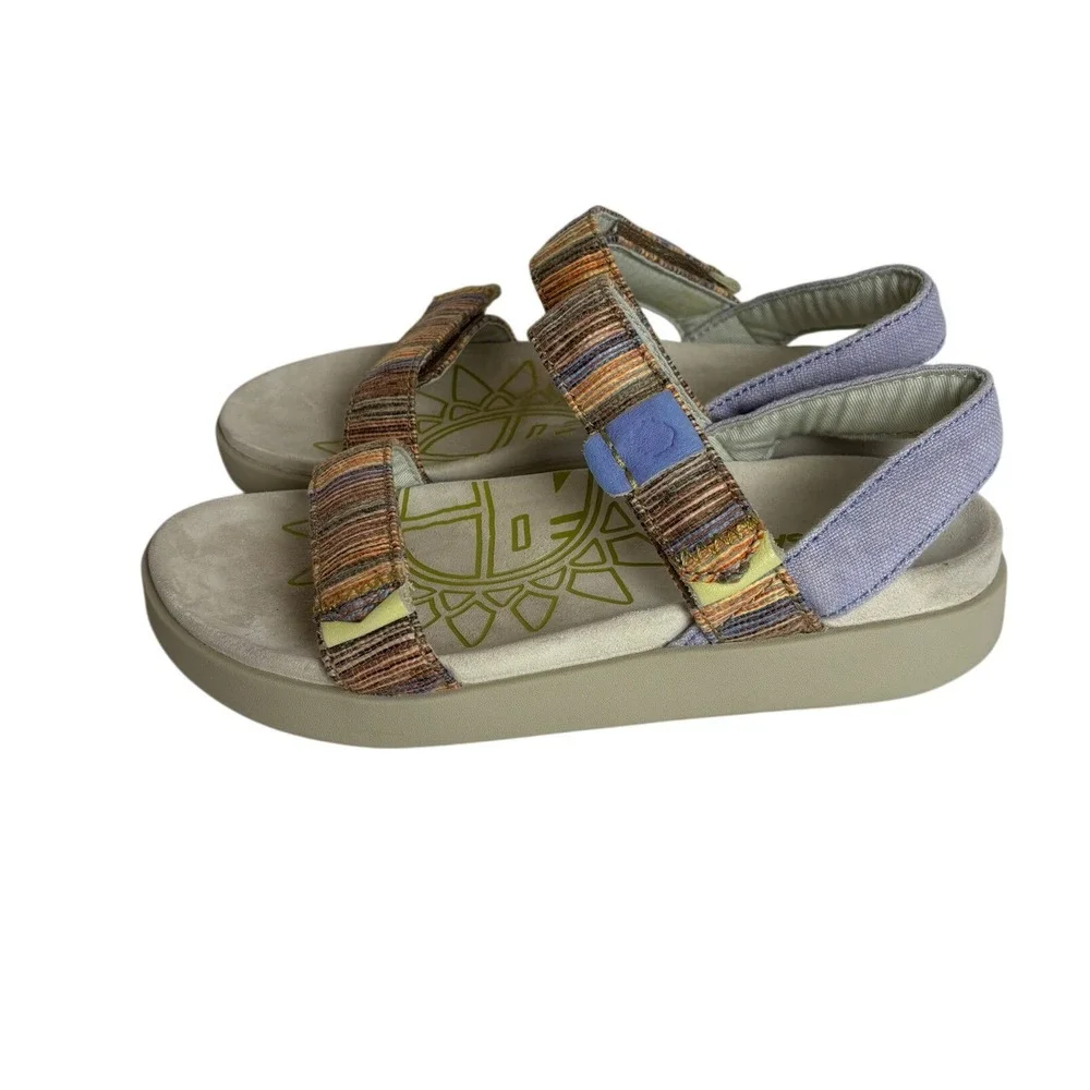 Satorisan Kona Raffia Women Multi-Color Slingback Sandals Size‎ 8 / 39 Boho
